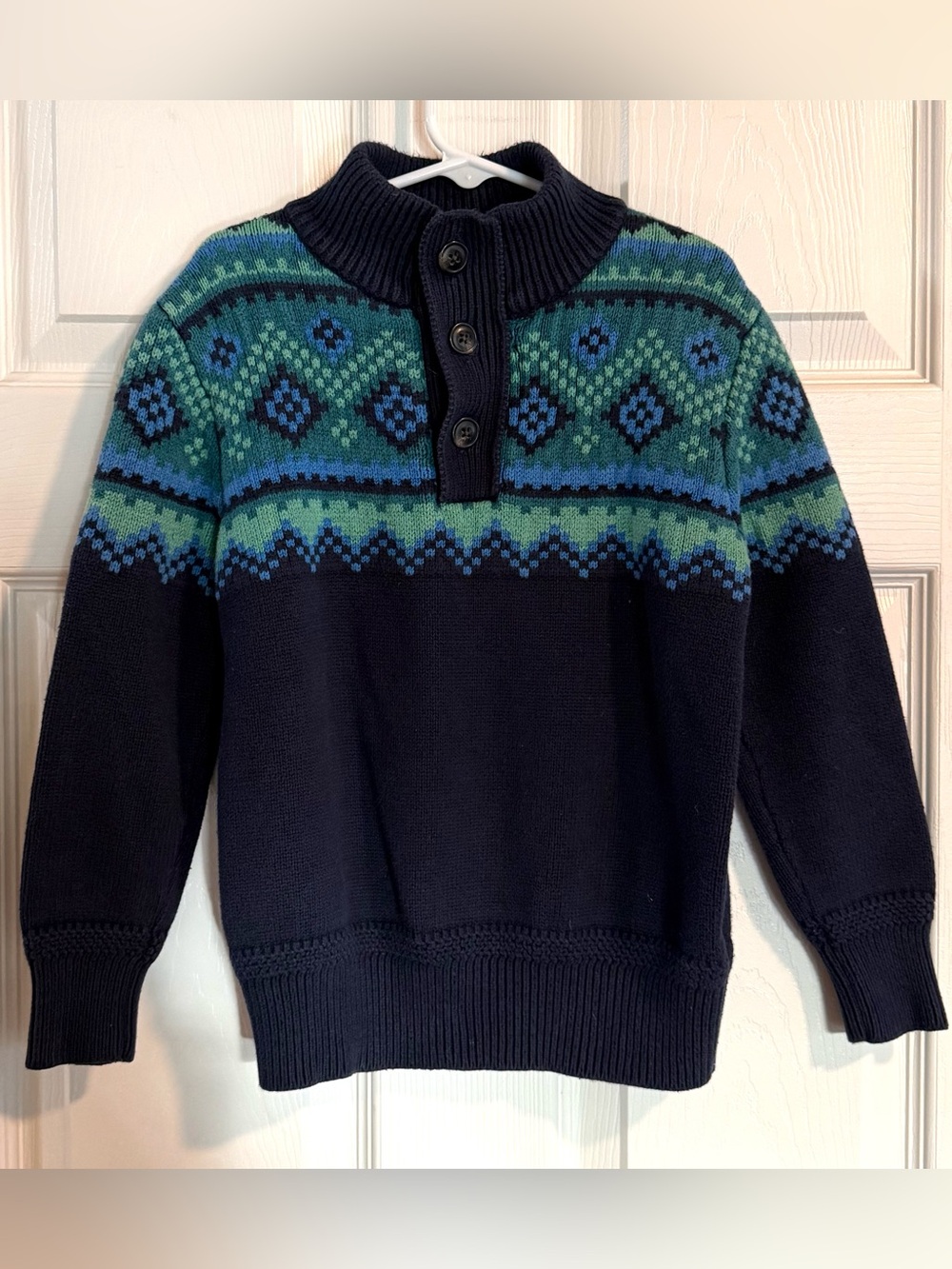 Gap Kids
Nordic Fair Isle 
Heavyweight Pullover Sweater 6 7